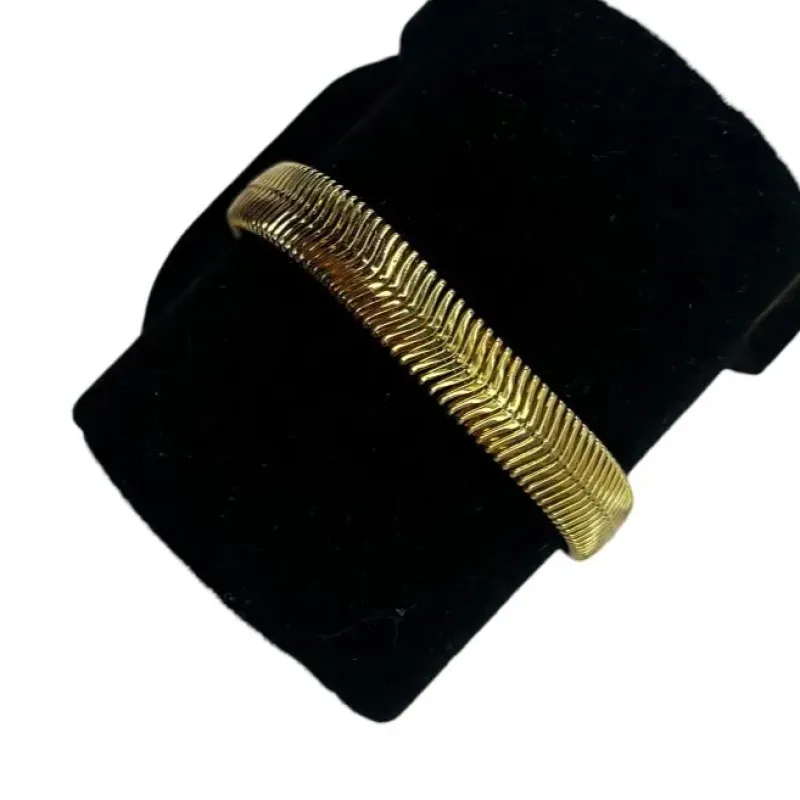 PULSEIRA LAMINADA LACRAIA COM EXTENSOR - BANHADO A OURO 18K