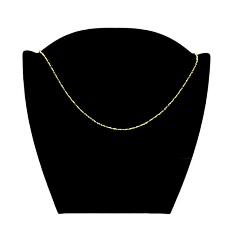 CORRENTE LAMINADA 35CM INFANTIL - BANHADO A OURO 18K