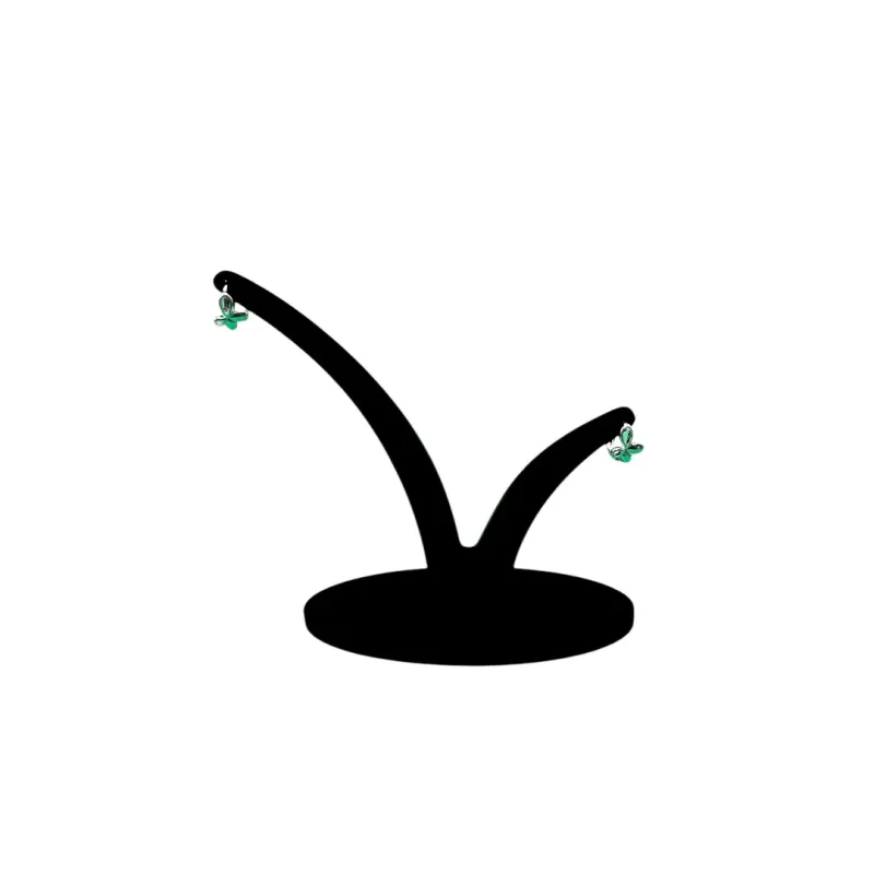 BRINCO ARGOLA PEQUENA COM BORBOLETA LISO - BANHADO A OURO 18K