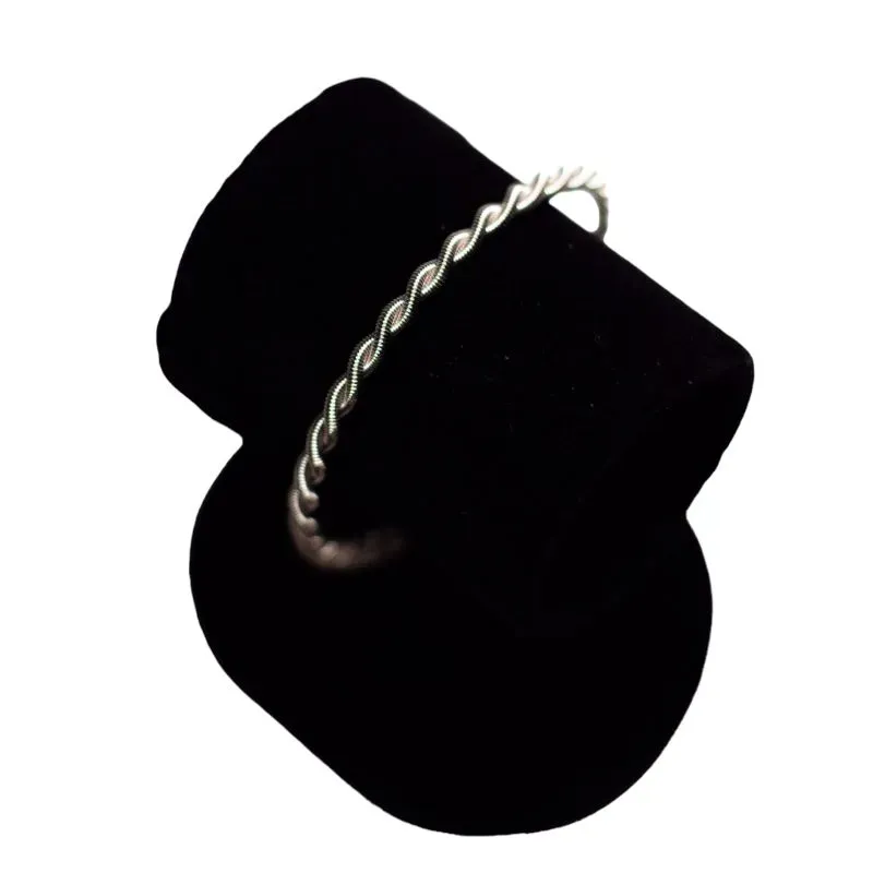 BRACELETE FIO DUPLO MOLA- BANHADO A PRATA 925