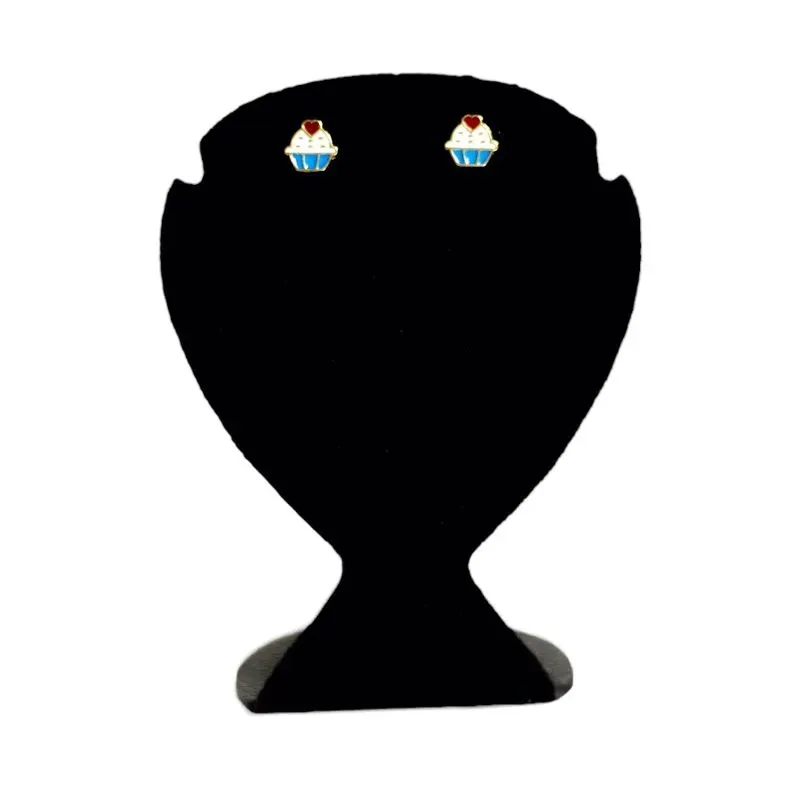 BRINCO INFANTIL CUPCAKE RESINADO  -BANHADO A OURO 18K