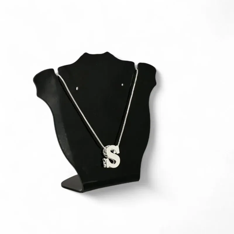 CORRENTE VENEZIANA COM INICIAL S MÉDIO - BANHADO A PRATA 925