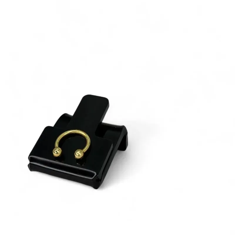 PIERCING FERRADURA LISO 8MM/10MM- BANHADO A OURO 18K