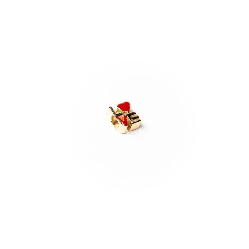 BERLOQUE SEPARADOR LOVE RESINADO - BANHADO A OURO 18K