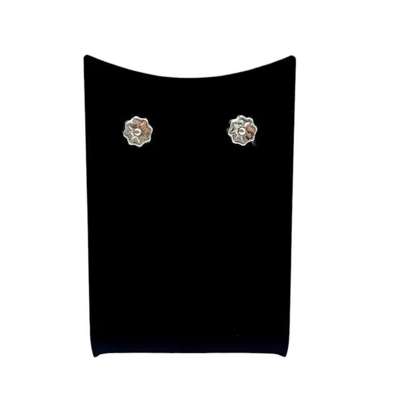 BRINCO FLOR PEQUENO SIMPLES   - PRATA 925