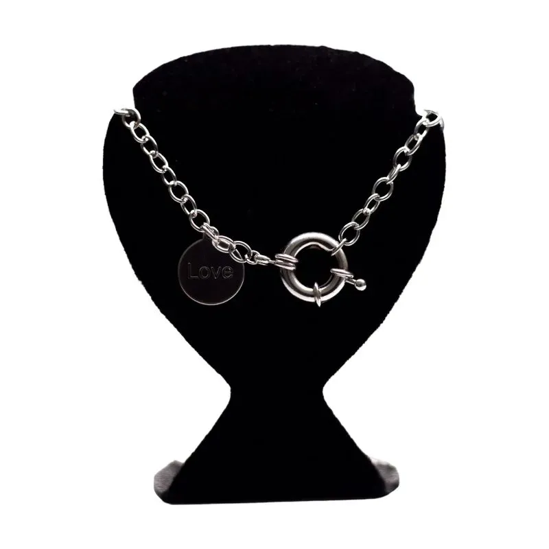 CHOKER LOVE ELO PORTUGUÊS - BANHADO A PRATA 925