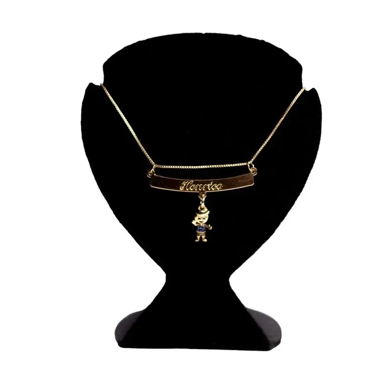 CORRENTE CANGA HENRICO MENINO- BANHADO A OURO 18K