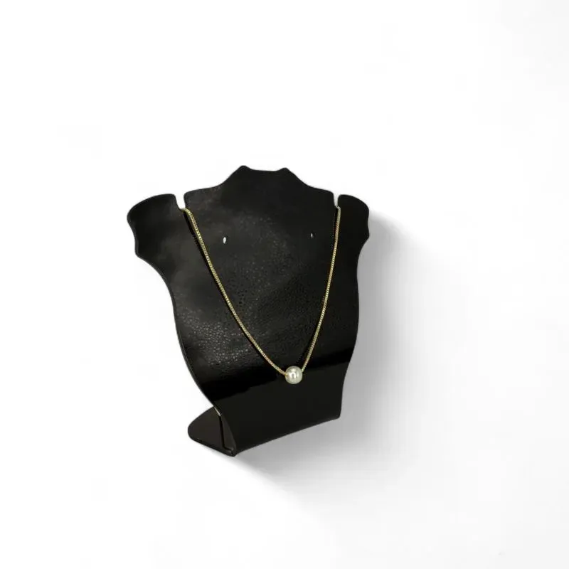 CORRENTE VENEZIANA COM PÉROLA LISA - BANHADO A OURO 18K