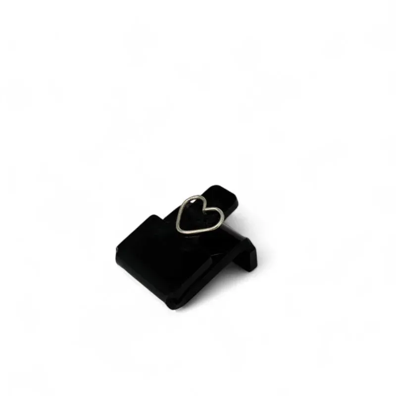 PIERCING ARGOLA CORAÇÃO SIMPLES - PRATA 925