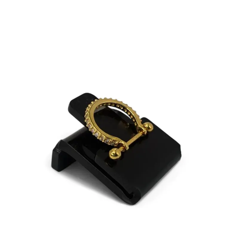 PIERCING CONCH ARGOLINHA CRAVEJADA 6MM -  BANHADO A OURO 18K