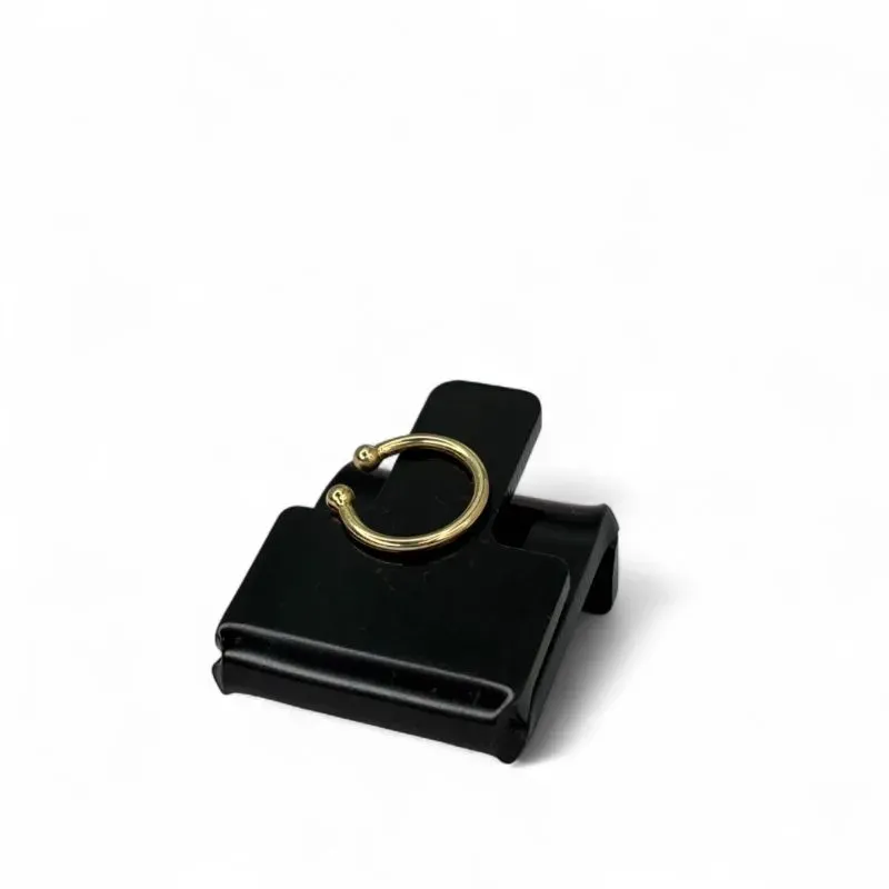 PIERCING FAKE FERRADURA ARGOLA LISA- BANHADO A OURO 18K