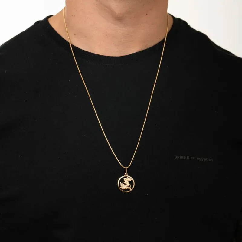 PINGENTE SÃO JORGE PEQUENO- BANHADO A OURO 18K