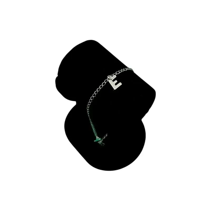 PULSEIRA GRUMET FINO COM INCIAL E- BANHADO A PRATA 925