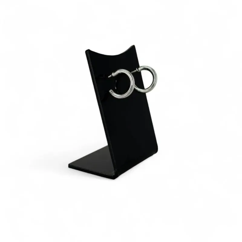 BRINCO ARGOLA CLASSICA LISA MÉDIA - BANHADO A PRATA 925