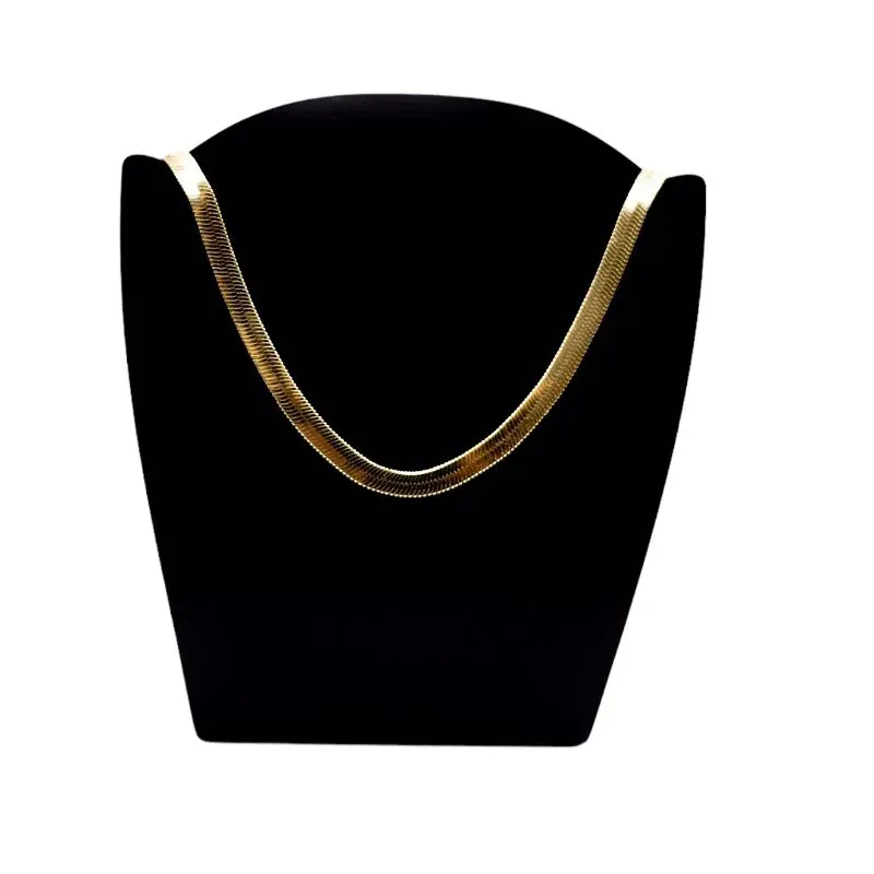 CHOKER LAMINADO MÉDIA COM EXTENSOR - BANHADO A OURO 18K