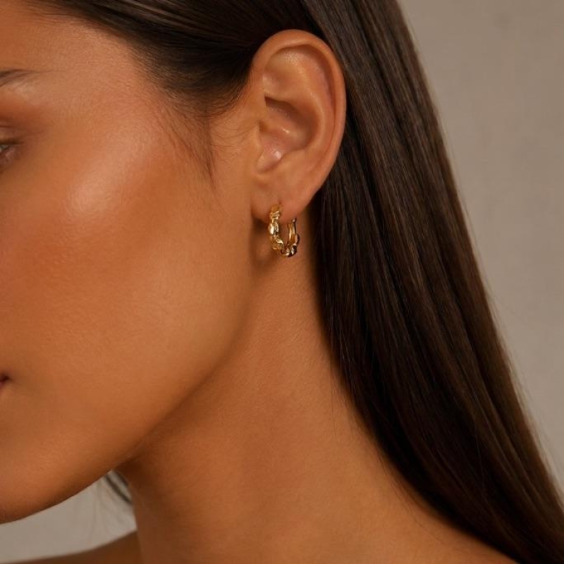 BRINCO ARGOLA CARTHIE PEQUENA LISA - BANHADO A OURO 18K