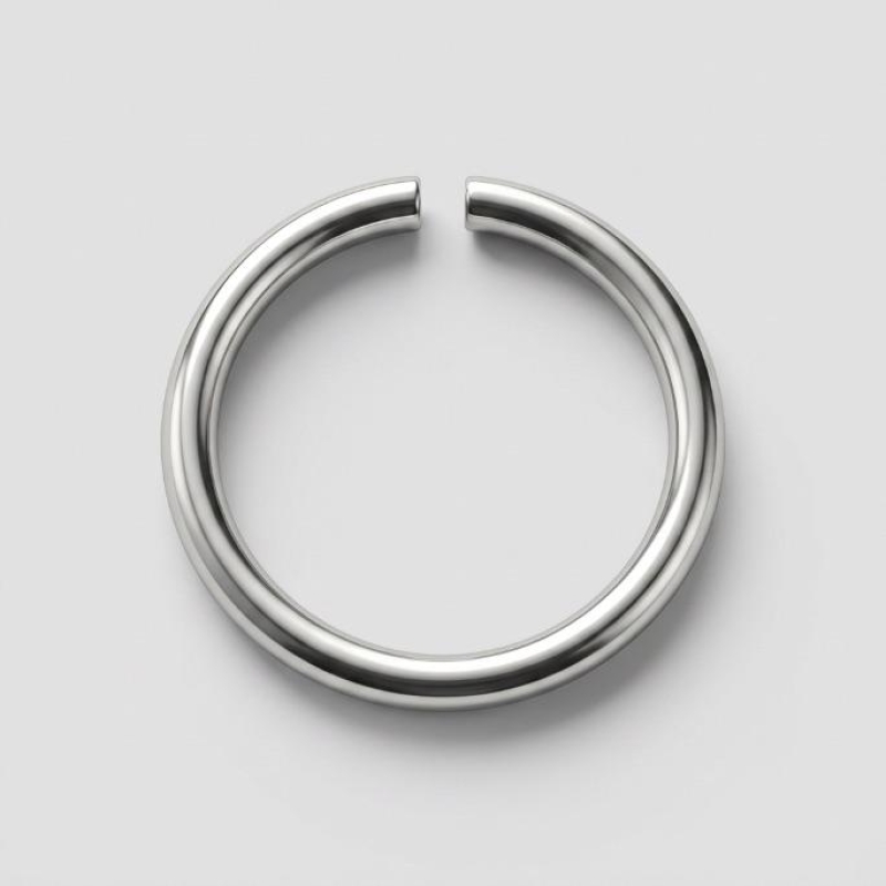 PIERCING DE NARIZ ARGOLINHA LISA - PRATA 925