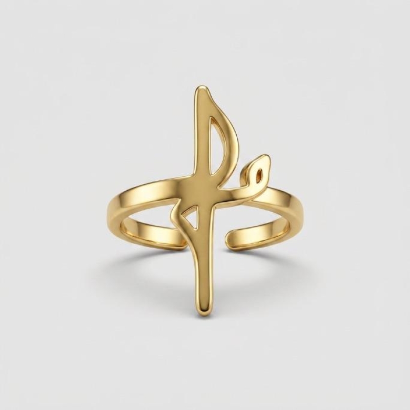 PIERCING FAKE FÉ  - BANHADO A OURO 18K