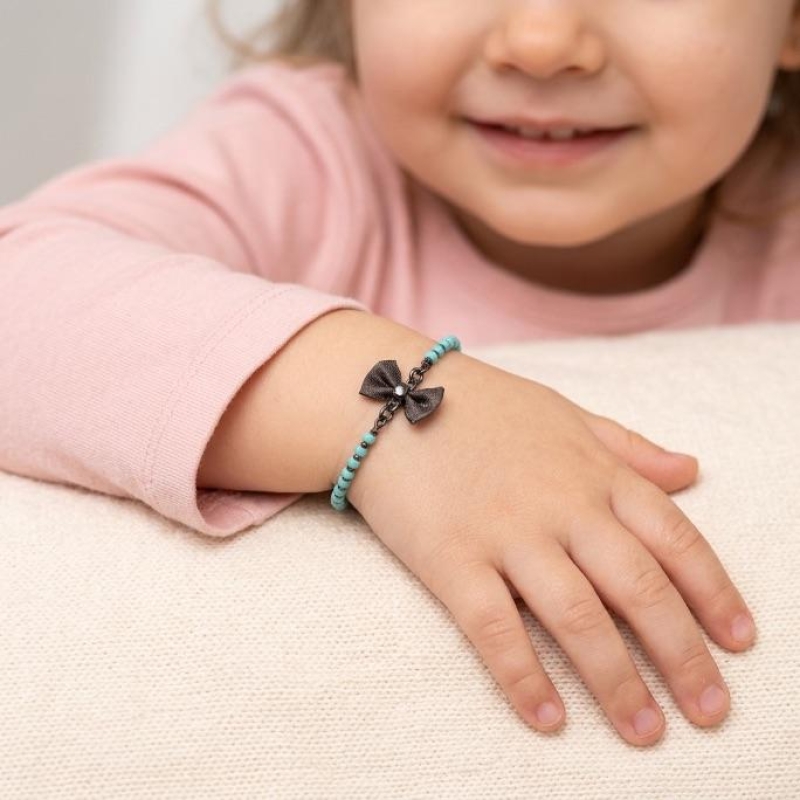 PULSEIRA INFANTIL LAÇO - BANHADO A RÓDIO NEGRO