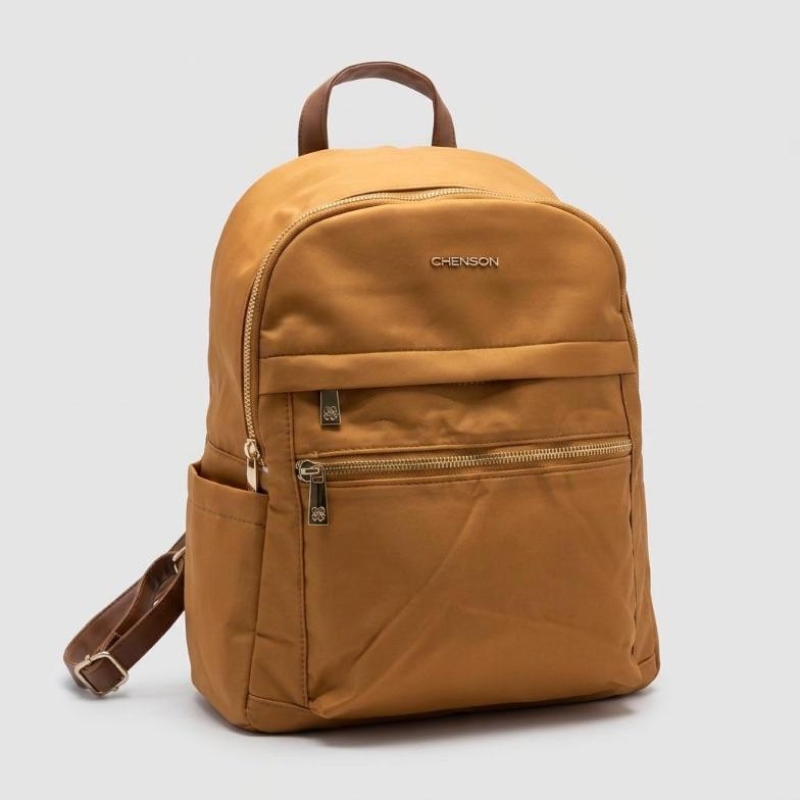 MOCHILA AMARELO/LARANJA  LISA POLIURETANO CHENSON
