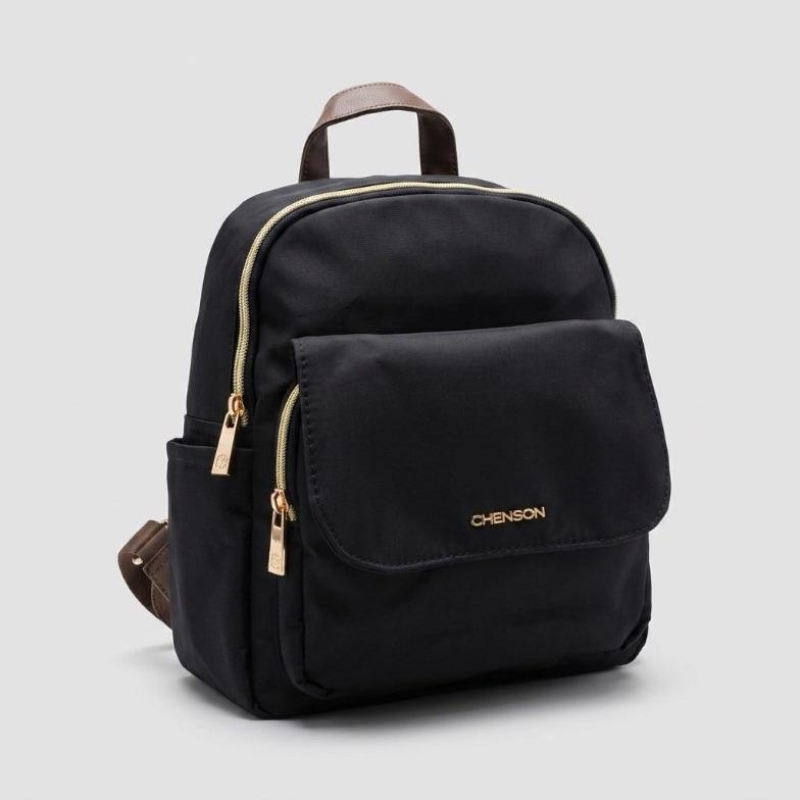 MOCHILA PRETO LISA POLIURETANO CHENSON