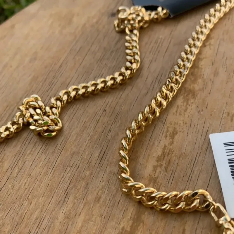 CORRENTE MASCULINA DIAMANTADA  FECHO GAVETA 65CM-  BANHADO A OURO 18K CORRENTE MASCULINA DIAMANTADA  FECHO GAVETA 65CM-  BANHADO A OURO 18K