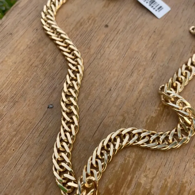 CORRENTE MASCULINA SALAMANTRA  FECHO GAVETA 70CM-  BANHADO A OURO 18K CORRENTE MASCULINA SALAMANTRA  FECHO GAVETA 70CM-  BANHADO A OURO 18K