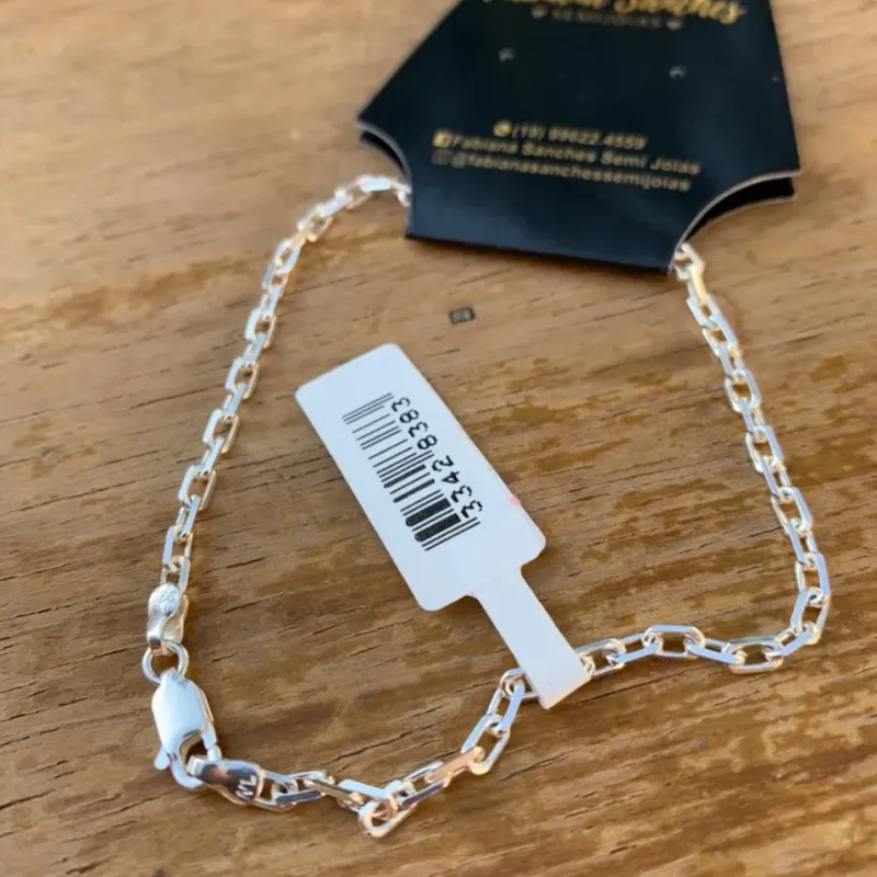 PULSEIRA MASCULINA CARTHIE CADIADINHO 21CM 1.4 CM ESPESSURA   -PRATA 925 PULSEIRA MASCULINA CARTHIE CADIADINHO 21CM 1.4 CM ESPESSURA   -PRATA 925