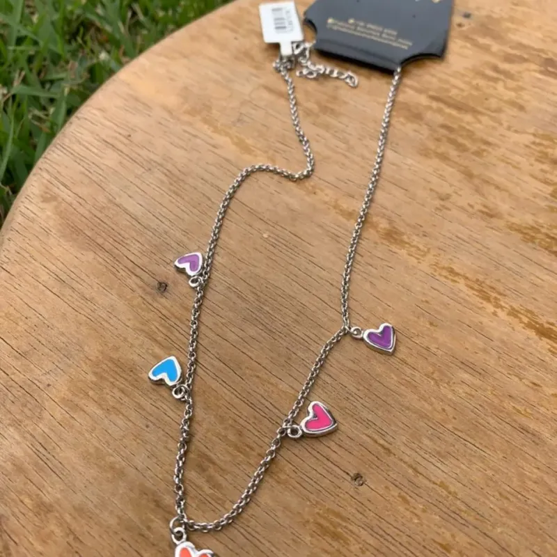 CHOKER CORAÇÃO NEON PENDURADO COM EXTENSOR- BANHADO A RÓDIO BRANCO CHOKER CORAÇÃO NEON PENDURADO COM EXTENSOR- BANHADO A RÓDIO BRANCO