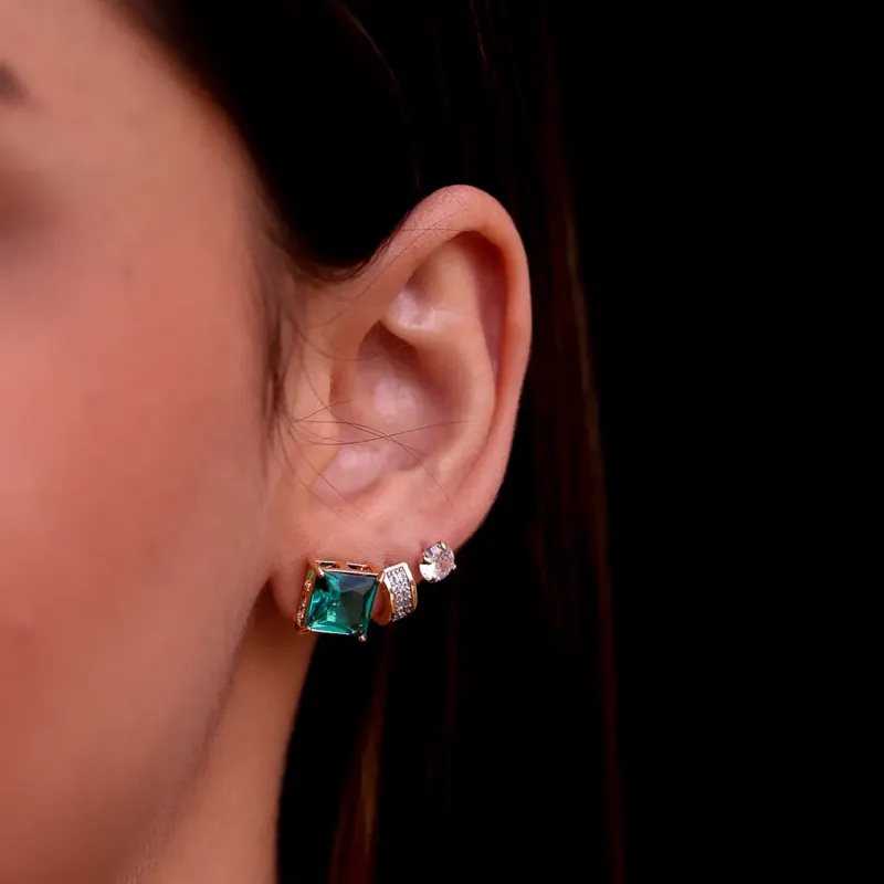 CONJUNTO CHOKER TRIÂNGULO  COLORS CRAVEJADO - BANHADO A OURO 18K CONJUNTO CHOKER TRIÂNGULO  COLORS CRAVEJADO - BANHADO A OURO 18K