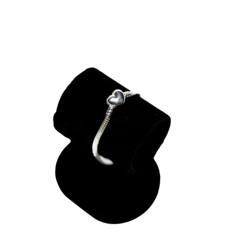 PULSEIRA PANDORA FECHO CORAÇÃO LISO 14CM- BANHADO A RÓDIO BRANCO PULSEIRA PANDORA FECHO CORAÇÃO LISO 14CM- BANHADO A RÓDIO BRANCO