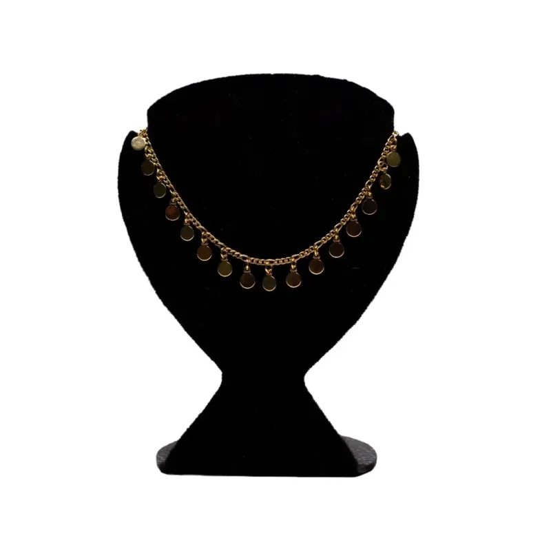 CHOKER MEDALHAS MINI PENDURADA 3X1 COM EXTENSOR- BANHADO A OURO 18K CHOKER MEDALHAS MINI PENDURADA 3X1 COM EXTENSOR- BANHADO A OURO 18K