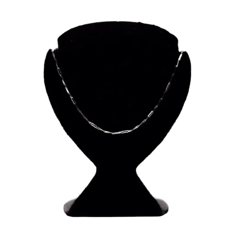 CHOKER LISO PALITO TRANÇADO COM EXTENSOR - BANHADO A RÓDIO BRANCO CHOKER LISO PALITO TRANÇADO COM EXTENSOR - BANHADO A RÓDIO BRANCO