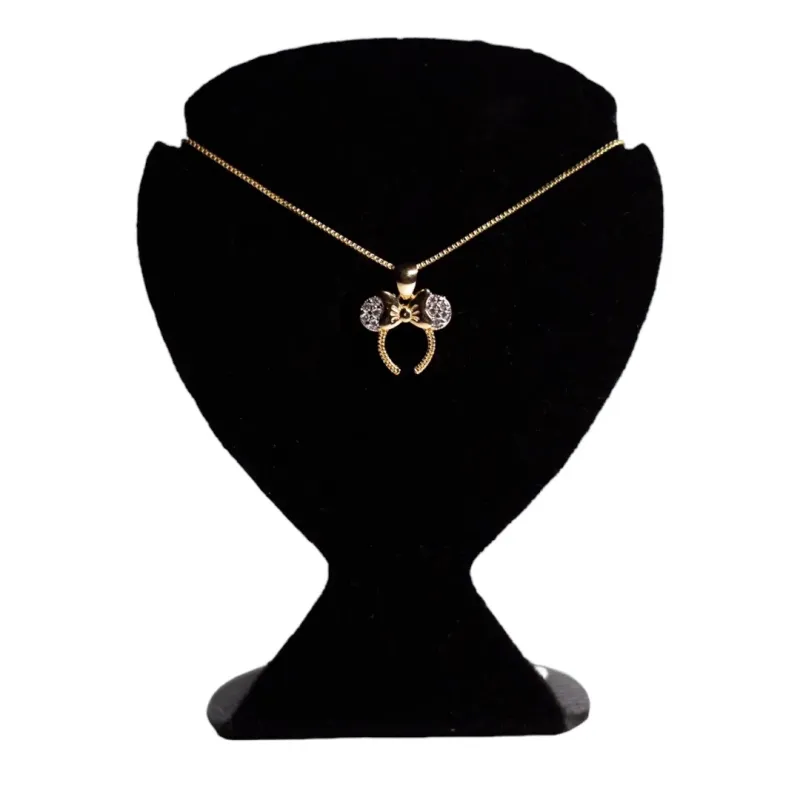 CORRENTE CABEÇA MINNIE  COM MICRO ZIRCONIA CRISTAL - BANHADO A OURO 18K CORRENTE CABEÇA MINNIE  COM MICRO ZIRCONIA CRISTAL - BANHADO A OURO 18K