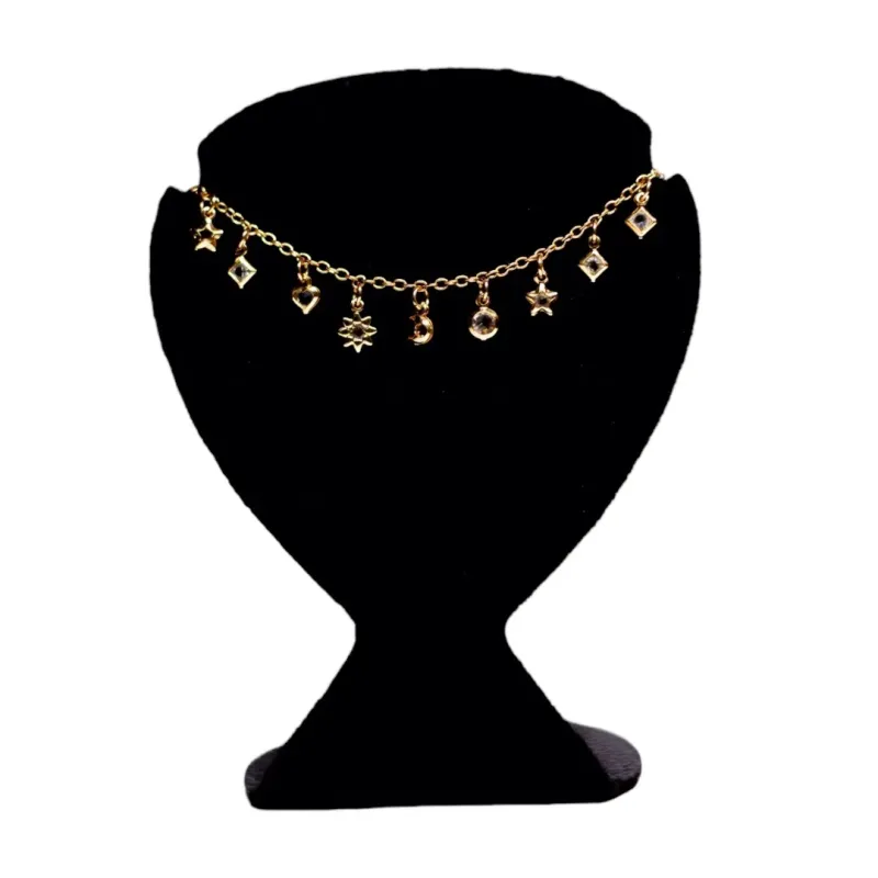 CHOKER SOL,CORAÇAO,LUA,BOLINHA ZIRCONIA CRISTAL ELO FINO PORTUGUES COM EXTENSOR - BANHADO A OURO 18K CHOKER SOL,CORAÇAO,LUA,BOLINHA ZIRCONIA CRISTAL ELO FINO PORTUGUES COM EXTENSOR - BANHADO A OURO 18K