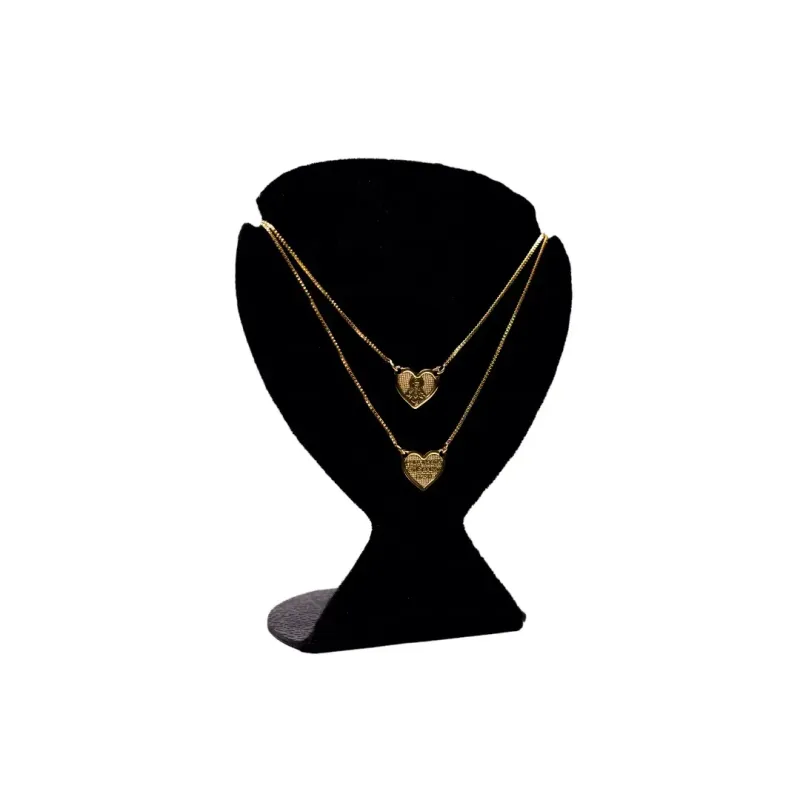 CORRENTE ESCAPULARIO VENEZIANA COM PINGENTE CORAÇÃO E IMAGEM - BANHADO A OURO 18K CORRENTE ESCAPULARIO VENEZIANA COM PINGENTE CORAÇÃO E IMAGEM - BANHADO A OURO 18K