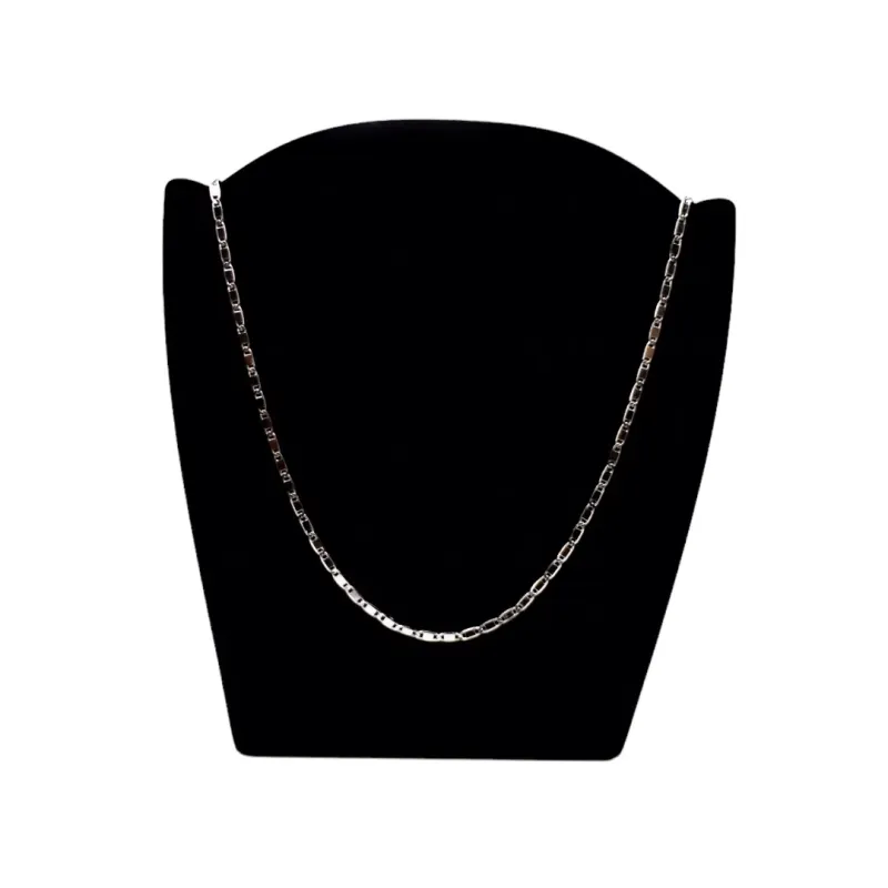 CORRENTE INFANTIL MASCULINA MARINE FINA 40CM- BANHADO A RÓDIO BRANCO CORRENTE INFANTIL MASCULINA MARINE FINA 40CM- BANHADO A RÓDIO BRANCO