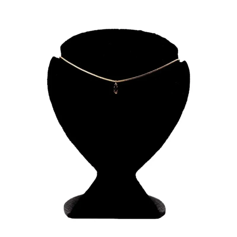 CORRENTE VENEZIANA COM MINI FOLHA E BASE CRISTAL COM EXTENSOR - BANHADO A OURO 18K CORRENTE VENEZIANA COM MINI FOLHA E BASE CRISTAL COM EXTENSOR - BANHADO A OURO 18K