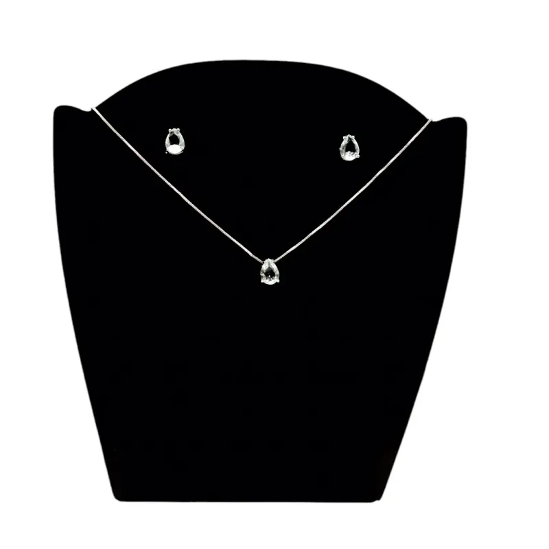 CONJUNTO CORRENTE VENEZIANA COM GOTA AZUL - BANHADO A RÓDIO BRANCO CONJUNTO CORRENTE VENEZIANA COM GOTA AZUL - BANHADO A RÓDIO BRANCO