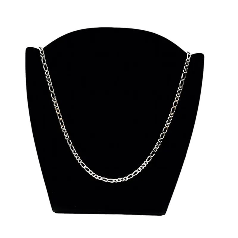 CORRENTE MASCULINA 2X4 ELO GRUMET 70CM- BANHADO A RÓDIO BRANCO CORRENTE MASCULINA 2X4 ELO GRUMET 70CM- BANHADO A RÓDIO BRANCO