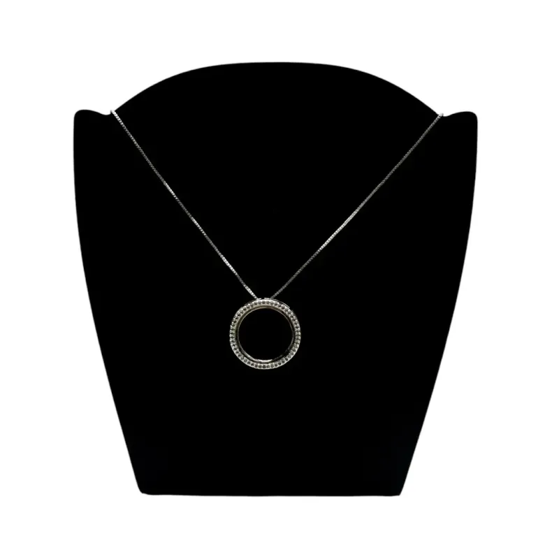 CORRENTE VENEZIANA COM ARO E ZIRCONIA CRISTAL COM EXTENSOR- BANHADO A RÓDIO BRANCO CORRENTE VENEZIANA COM ARO E ZIRCONIA CRISTAL COM EXTENSOR- BANHADO A RÓDIO BRANCO