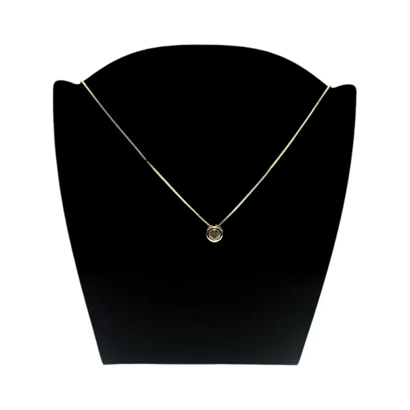 CORRENTE VENEZIANA PONTO DE LUZ MÉDIO REDONDO CRISTAL - BANHADO A OURO 18K CORRENTE VENEZIANA PONTO DE LUZ MÉDIO REDONDO CRISTAL - BANHADO A OURO 18K