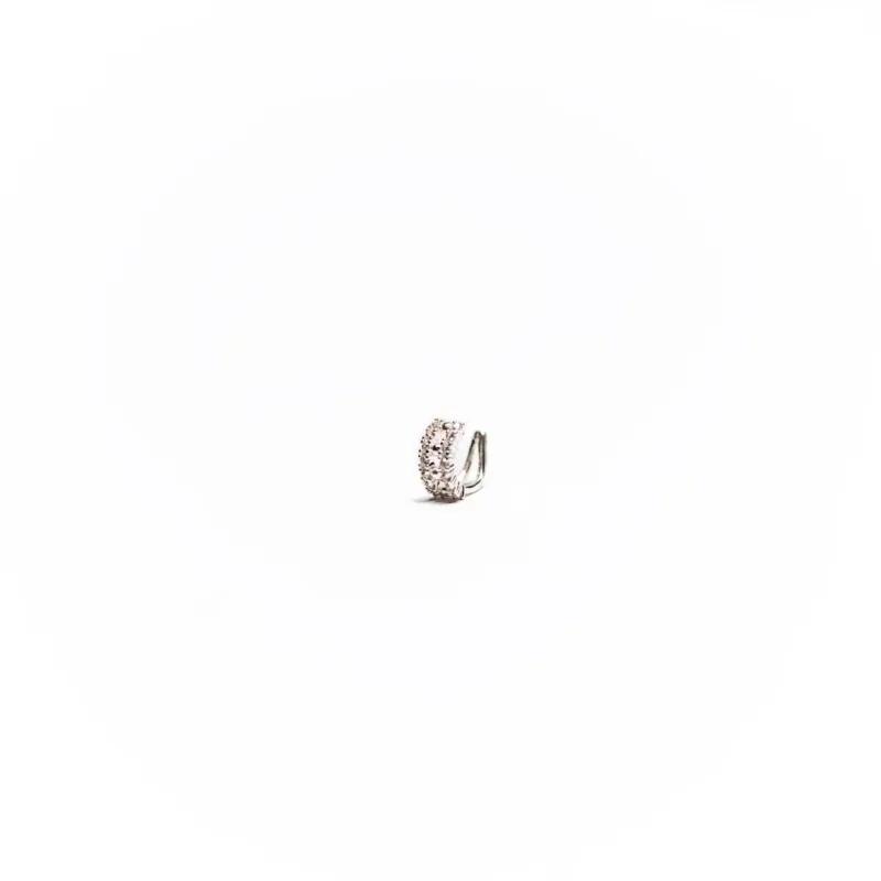 PIERCING FAKE SIMPLES COM 2 FILEIRA ZIRCONIA CRAVEJADA E BOLINHA -PRATA 925 PIERCING FAKE SIMPLES COM 2 FILEIRA ZIRCONIA CRAVEJADA E BOLINHA -PRATA 925