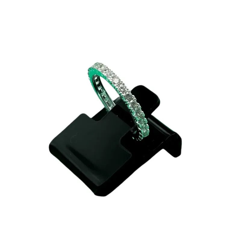 ANEL APARADOR DE ALIANÇA COM A VOLTA TODA CRAVADA DE MICRO ZIRCÔNIA CRISTAL Nº 20- BANHADO A PRATA 925 ANEL APARADOR DE ALIANÇA COM A VOLTA TODA CRAVADA DE MICRO ZIRCÔNIA CRISTAL Nº 20- BANHADO A PRATA 925