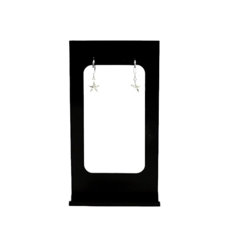 BRINCO ARGOLA COM ESTRELA DO MAR PENDURADA- BANHADO A RÓDIO BRANCO BRINCO ARGOLA COM ESTRELA DO MAR PENDURADA- BANHADO A RÓDIO BRANCO