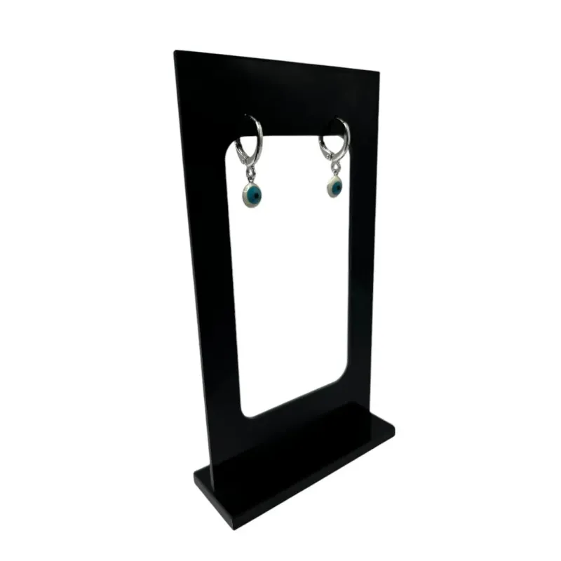 BRINCO ARGOLA OLHO GREGO FRENTE E VERSO PENDURADO MEDIO - BANHADO A RÓDIO BRANCO BRINCO ARGOLA OLHO GREGO FRENTE E VERSO PENDURADO MEDIO - BANHADO A RÓDIO BRANCO