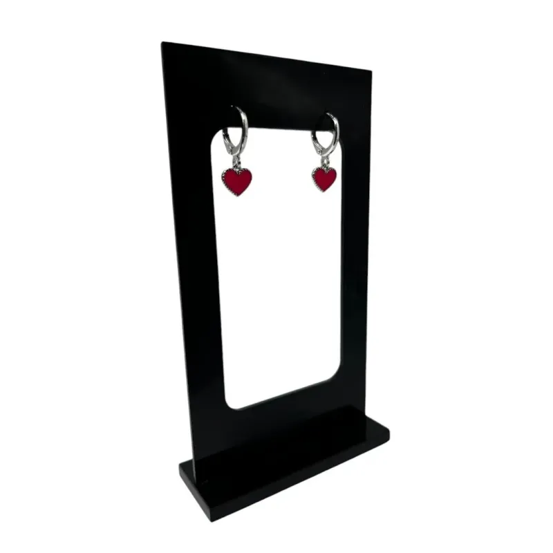 BRINCO ARGOLA PENDURADO NEON CORAÇÃO PINK - BANHADO A RÓDIO BRANCO BRINCO ARGOLA PENDURADO NEON CORAÇÃO PINK - BANHADO A RÓDIO BRANCO