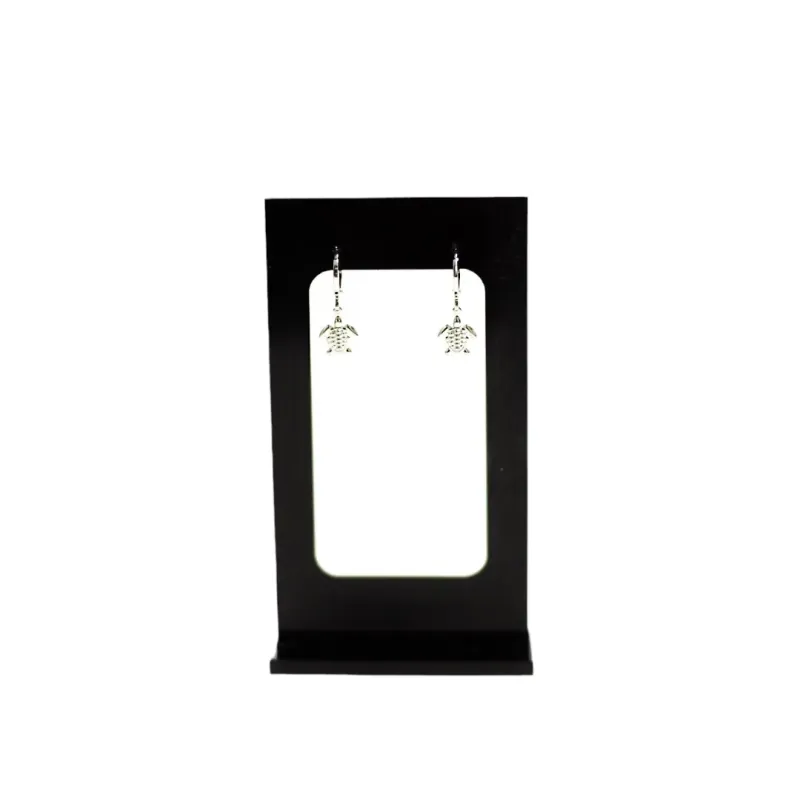 BRINCO ARGOLA PEQUENO COM TARTARUGA PENDURADO - BANHADO A RÓDIO BRANCO BRINCO ARGOLA PEQUENO COM TARTARUGA PENDURADO - BANHADO A RÓDIO BRANCO