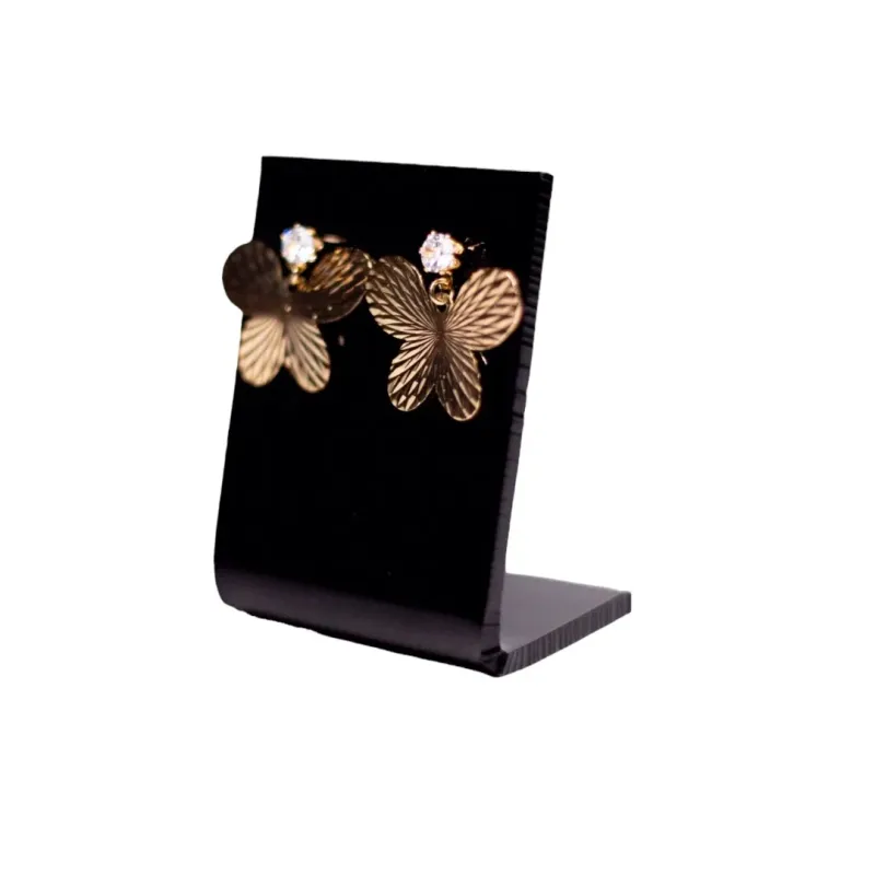 BRINCO BORBOLETA MEDIA TRABALHADA COM PONTO DE LUZ - BANHADO A OURO 18K BRINCO BORBOLETA MEDIA TRABALHADA COM PONTO DE LUZ - BANHADO A OURO 18K