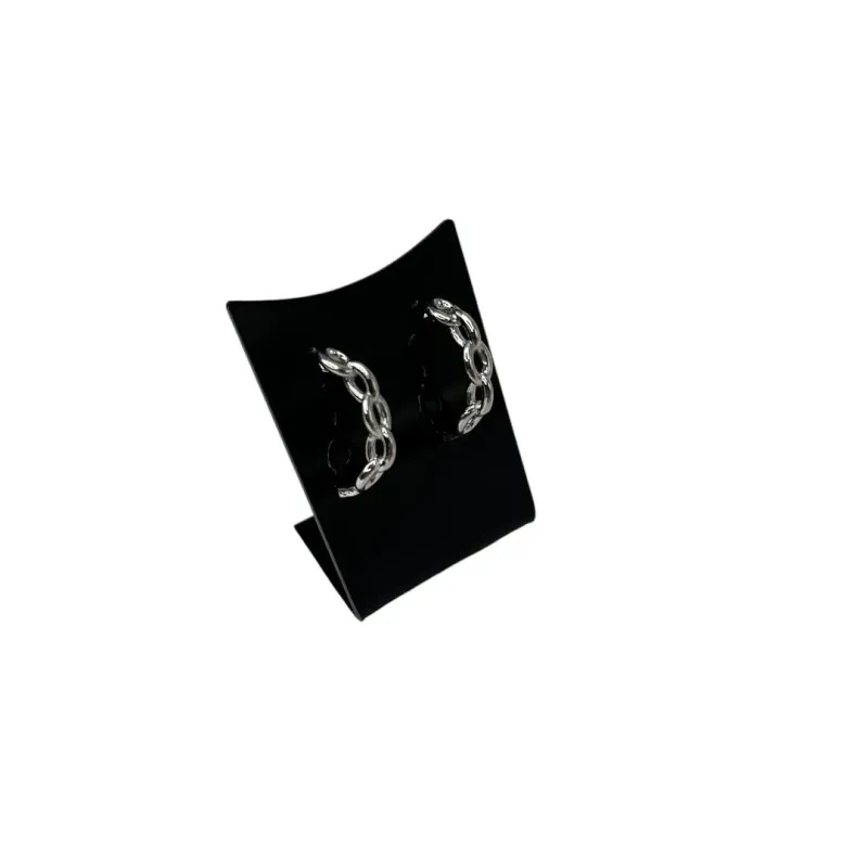 BRINCO ELO CARTHIE CADIADINHO MEIA VOLTA MEDIO  -BANHADO A RÓDIO BRANCO BRINCO ELO CARTHIE CADIADINHO MEIA VOLTA MEDIO  -BANHADO A RÓDIO BRANCO